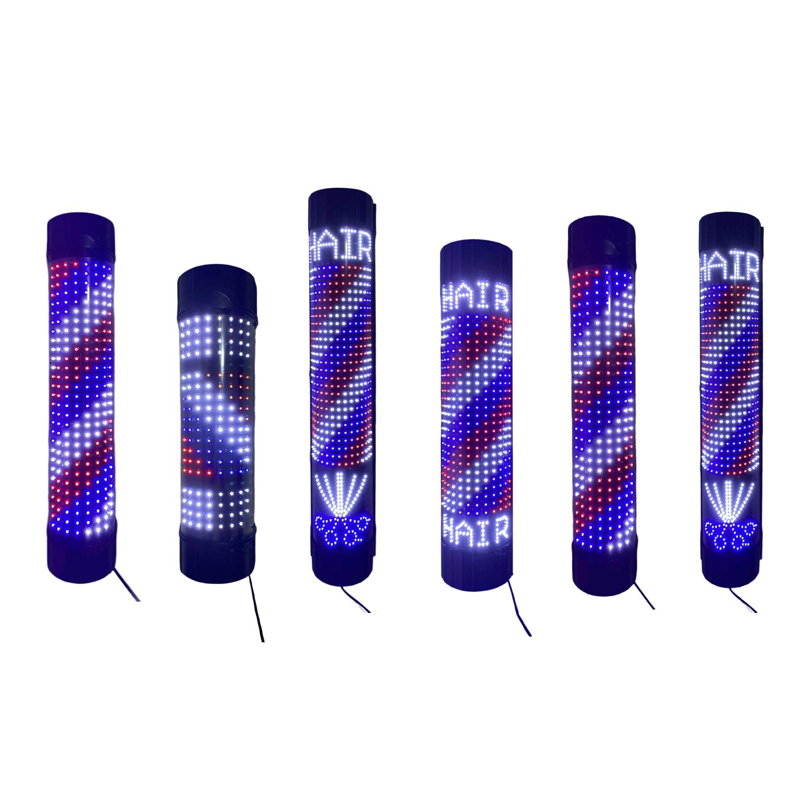 Outdoor Lighting Unit - Barber Pole LED Light Rotating Wall