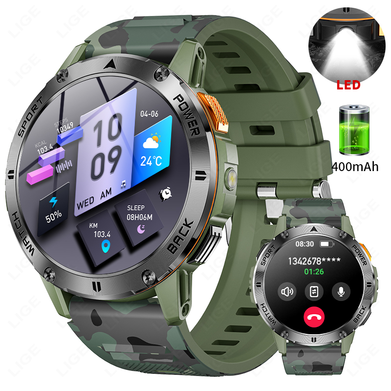 Outdoor Lighting Smart Controller - LIGE 400mAh Military Grade Men's Smart