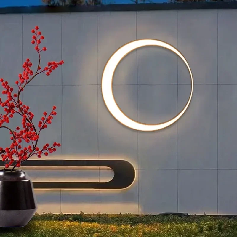 Outdoor Lighting Up And Down - Modern Outdoor Waterproof Moon Wall Lamp