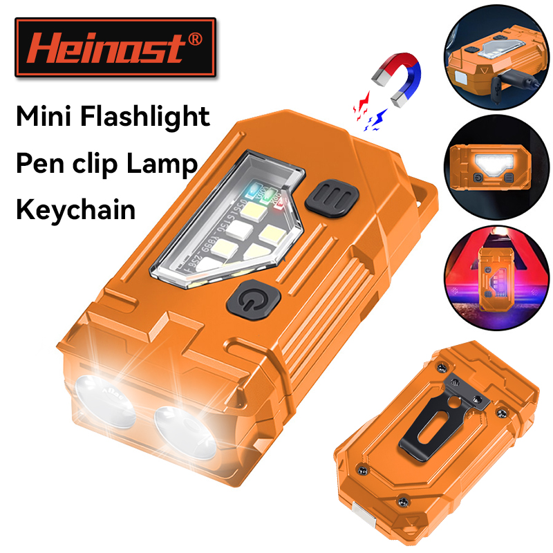 Outdoor Lighting Fixtures - Mini Keychain EDC Flashlight Rechargeable Magnetic