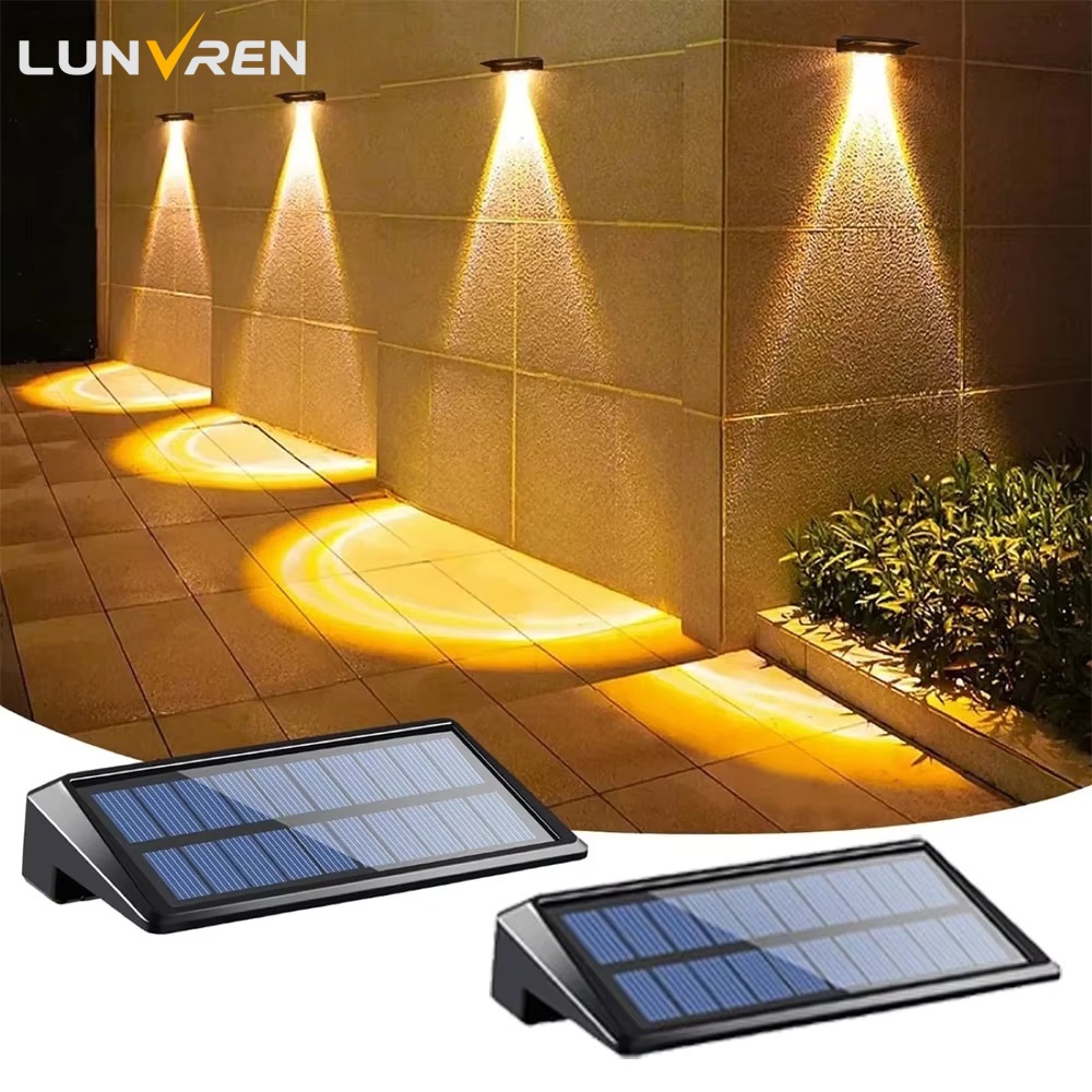 Outdoor Lighting Zigbee - 2 Pack Solar Wall Lights 4