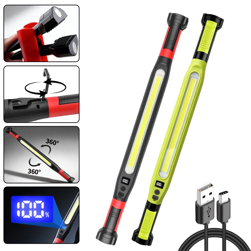 Outdoor Lighting Types - COB Work Light Type‑C Rechargeable Magnetic