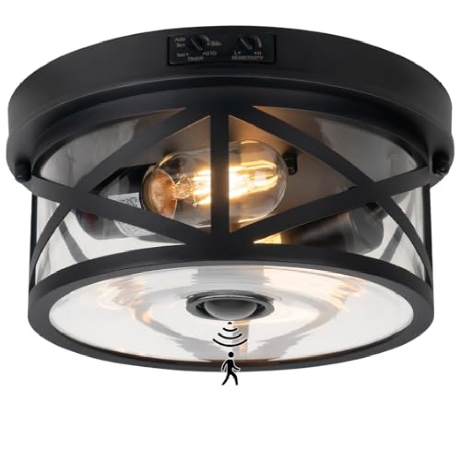 Outdoor Lighting Fixtures - Motion Sensor Outdoor Ceiling Light, Adjustable