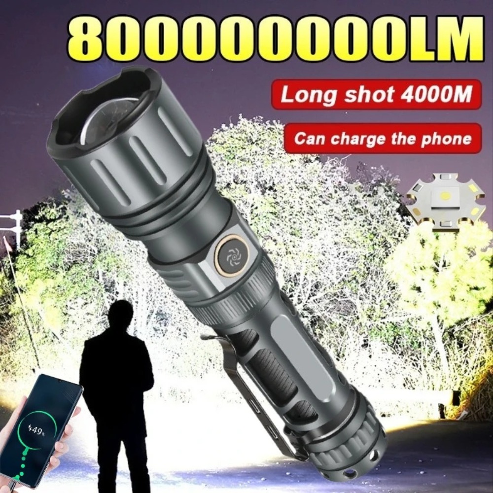 Outdoor Lighting Lanterns - Super Bright Flashlight Portable Rechargeable LED