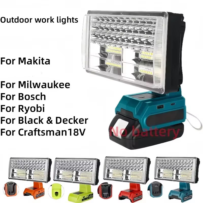 Outdoor Lighting Milwaukee - 50W Outdoor Portable Work Light, Compatible