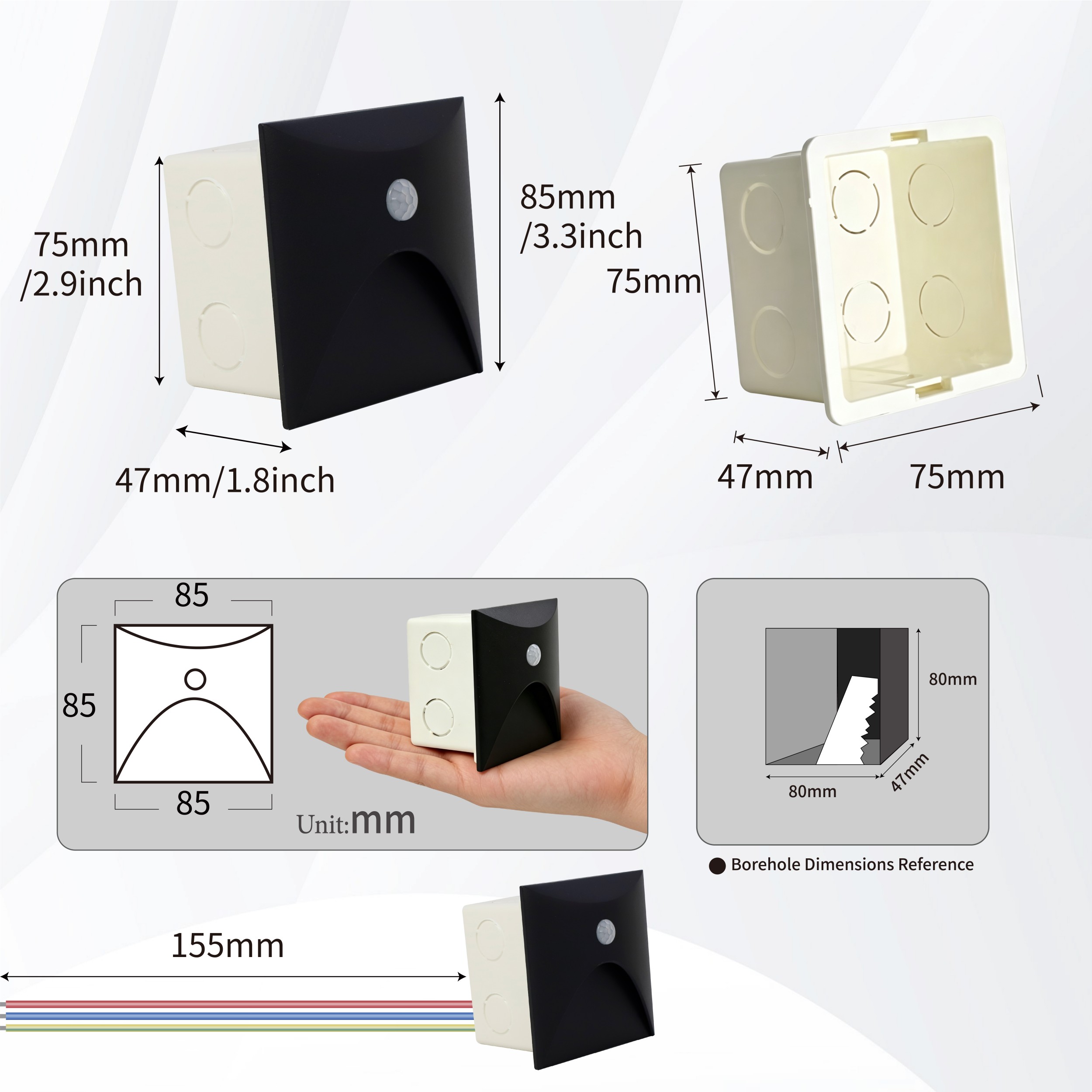 Indoor Motion Sensor Wall Ligh - Outdoor Lighting Up And Down 评论和价格