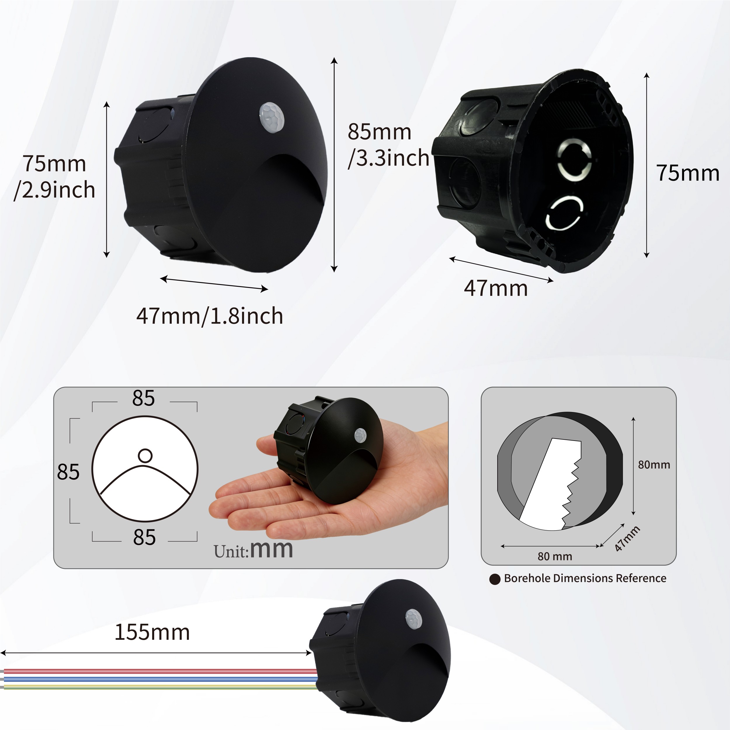 Indoor Motion Sensor Wall Ligh - Outdoor Lighting Up And Down 评论和价格