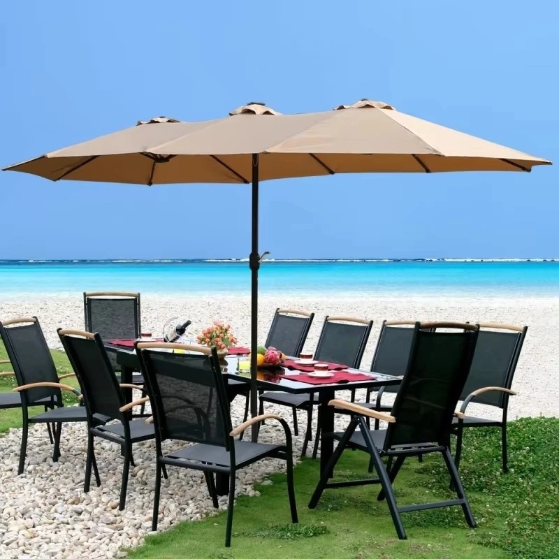 15X9ft Outdoor Garden Parasol  - Outdoor Lighting Unit 评论和价格