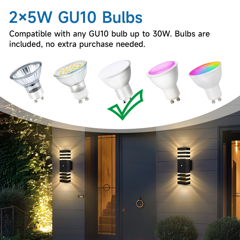 Sensor Light Outdoor Wall Lamp - Outdoor Lighting Up And Down 评论和价格