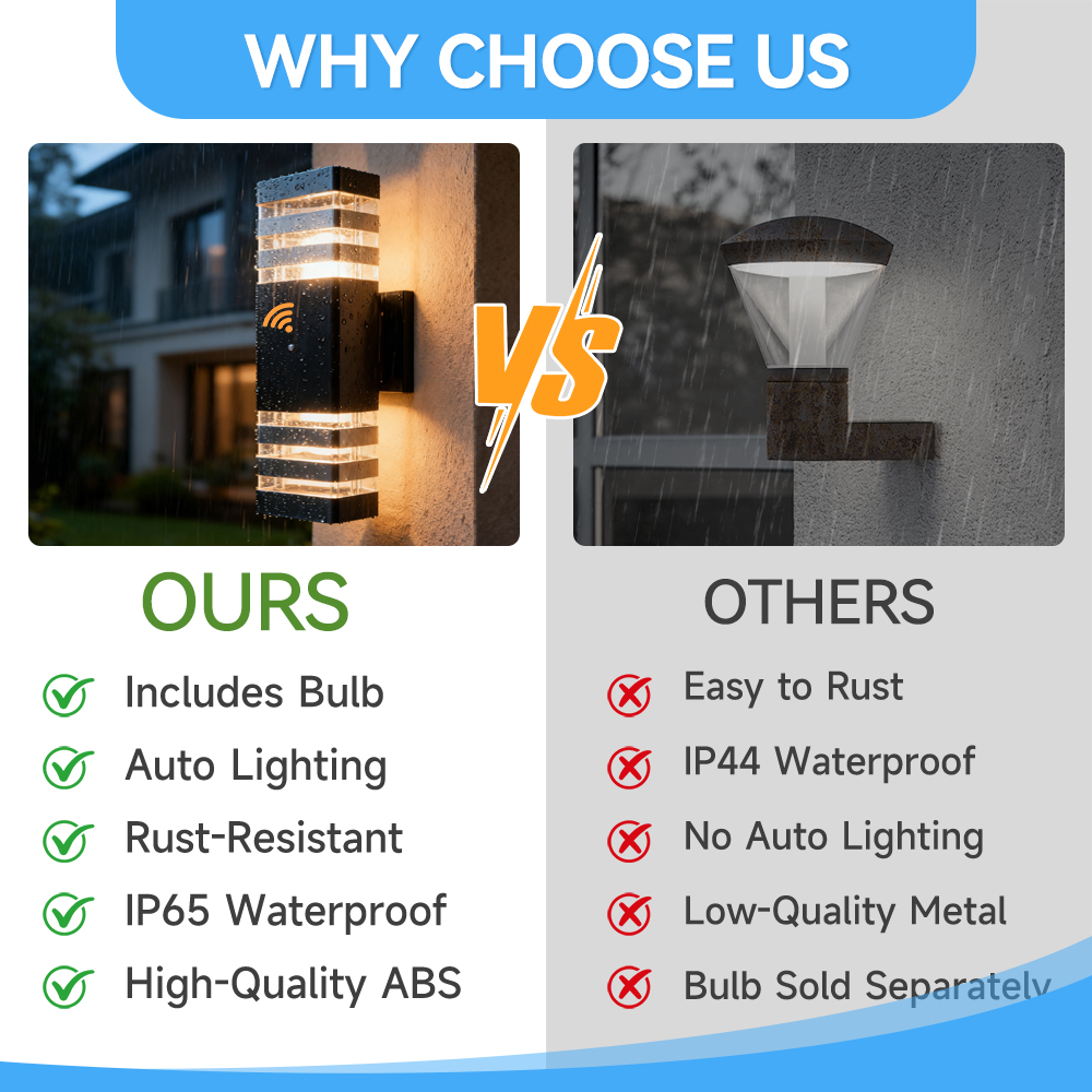 Sensor Light Outdoor Wall Lamp - Outdoor Lighting Up And Down 评论和价格