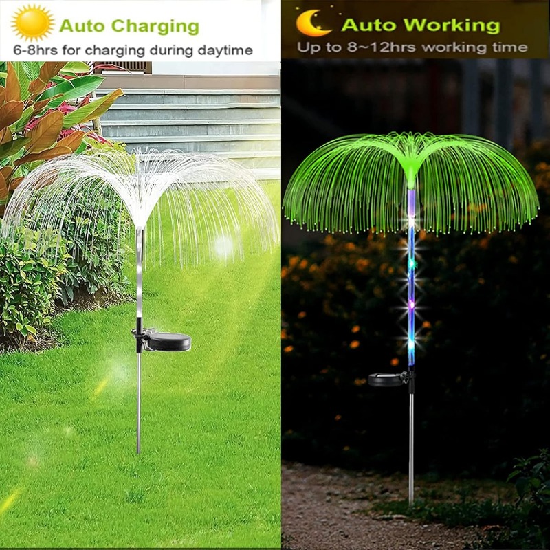 Outdoor LED Solar Lights 7 Col - Outdoor Lighting Jellyfish 评论和价格