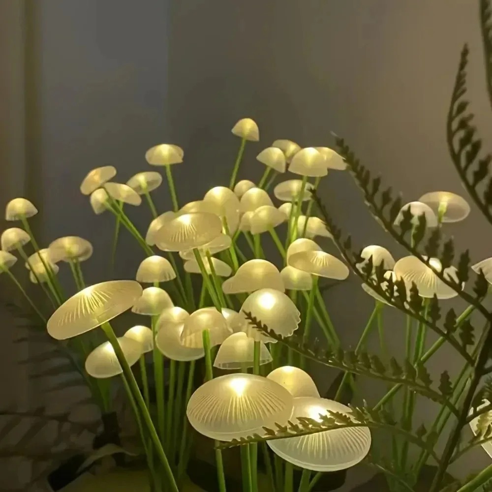 Color Changing Solar LED Mushr - Outdoor Lighting Jellyfish 评论和价格