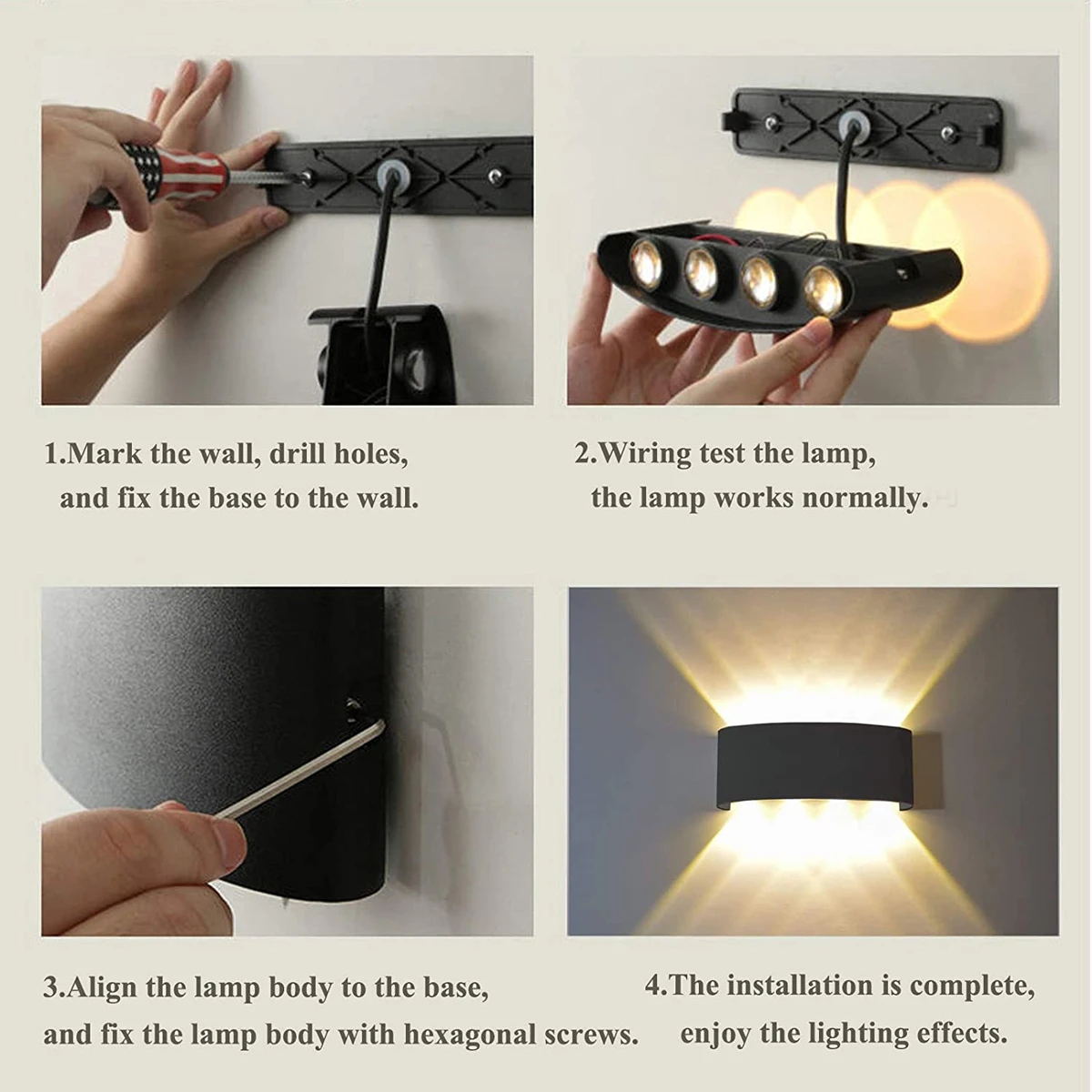 Aluminium LED Wall Lamp IP65 O - Outdoor Lighting Up And Down 评论和价格