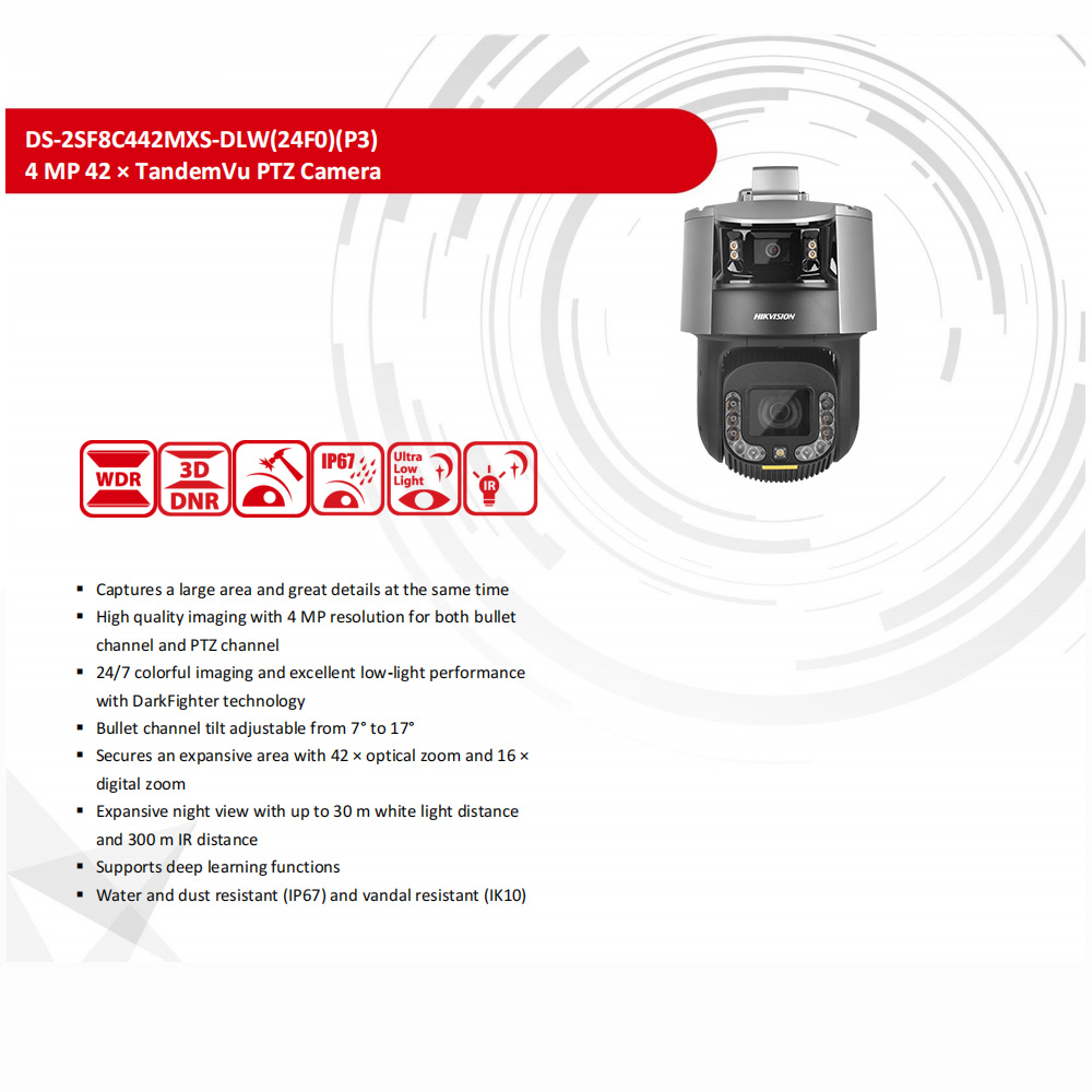 Hikvision PTZ Camera DS-2SF8C4 - Outdoor Lighting No Electricity 评论和价格