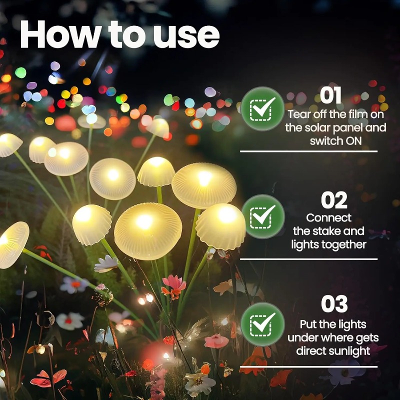 6LEDS Solar Mushroom Ambient L - Outdoor Lighting Jellyfish 评论和价格