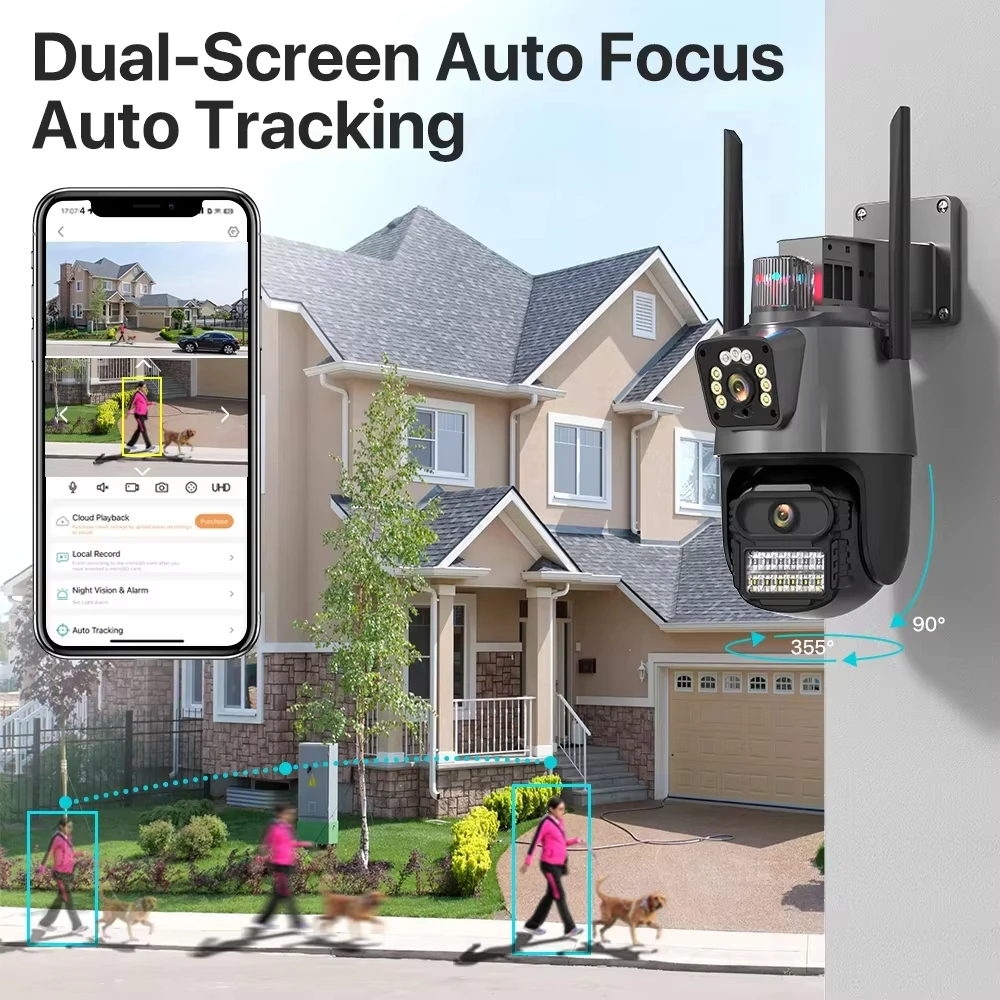 Outdoor Wifi PTZ Camera 4K 8MP - Outdoor Lighting No Electricity 评论和价格