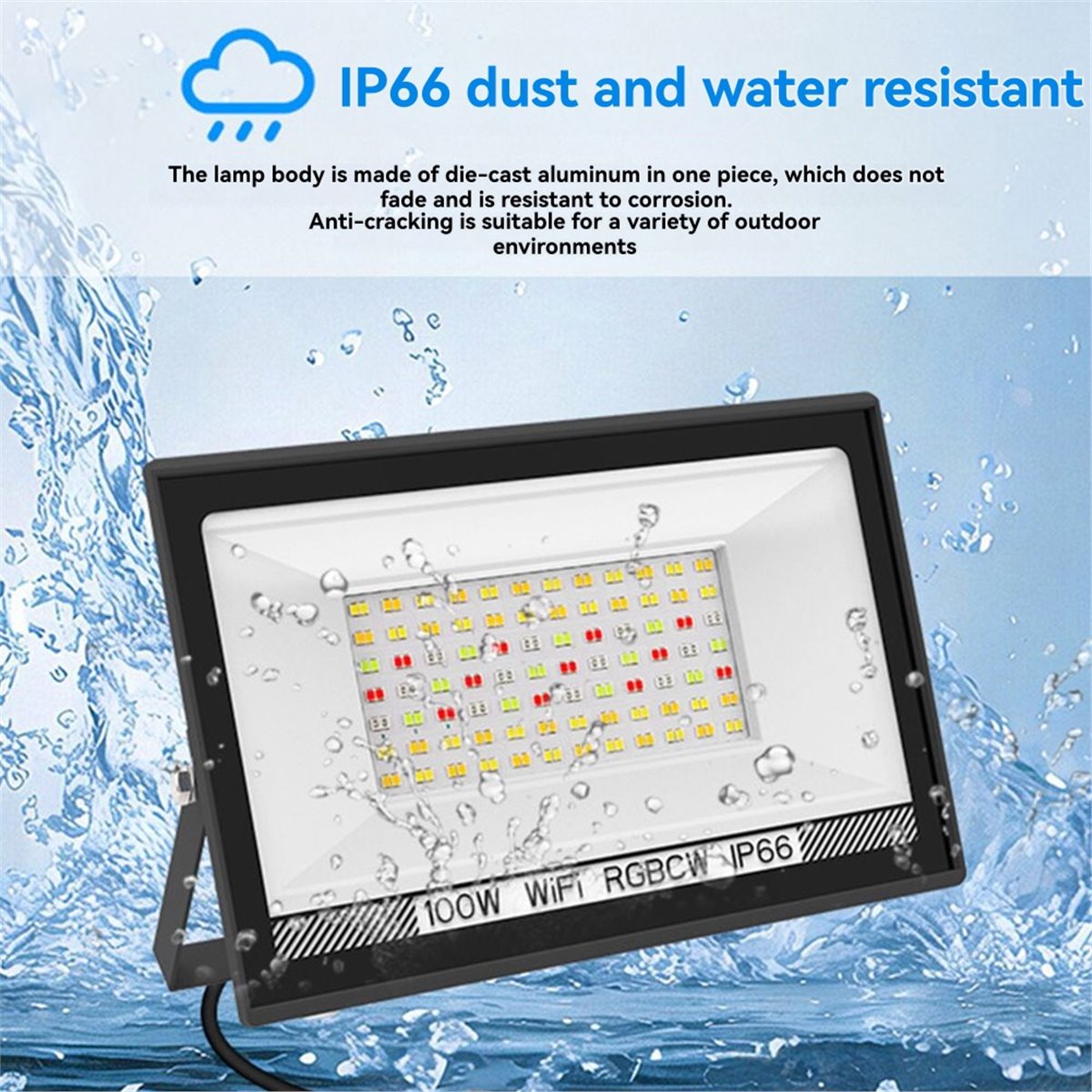 Nices 100W RGBCW LED Flood Lig - Outdoor Lighting Uk 评论和价格
