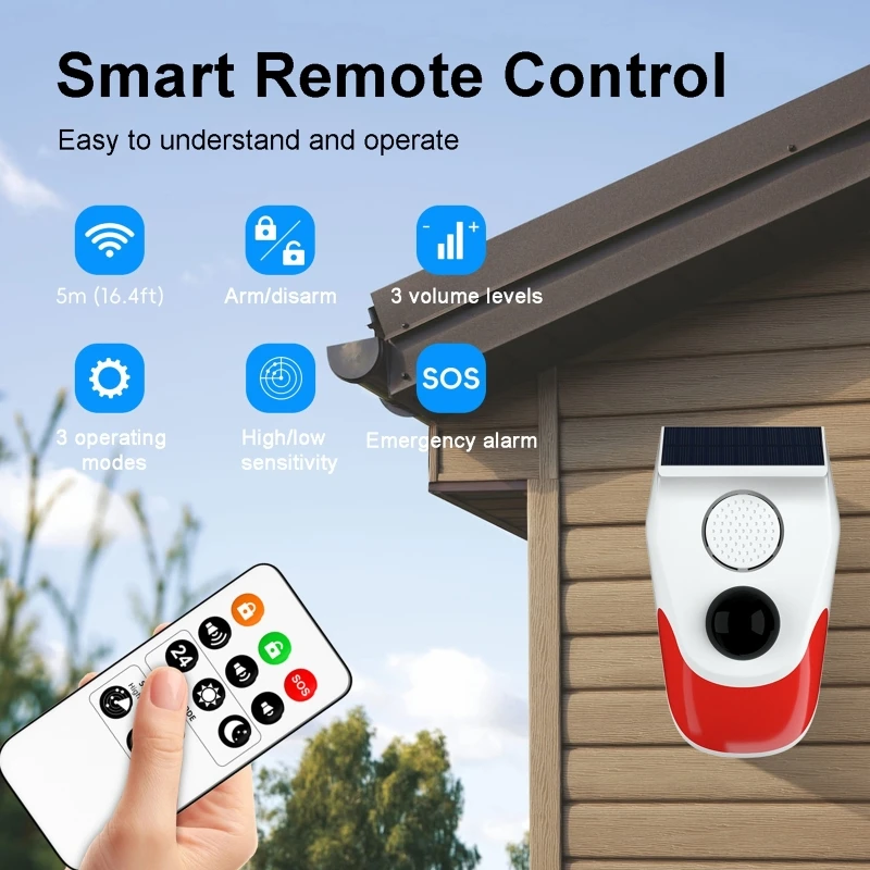 Solar Sound Light Alarm Wirele - Outdoor Lighting Wireless 评论和价格