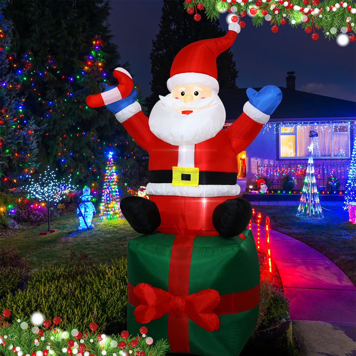 6 FT Christmas Inflatables San - Outdoor Lighting Box 评论和价格