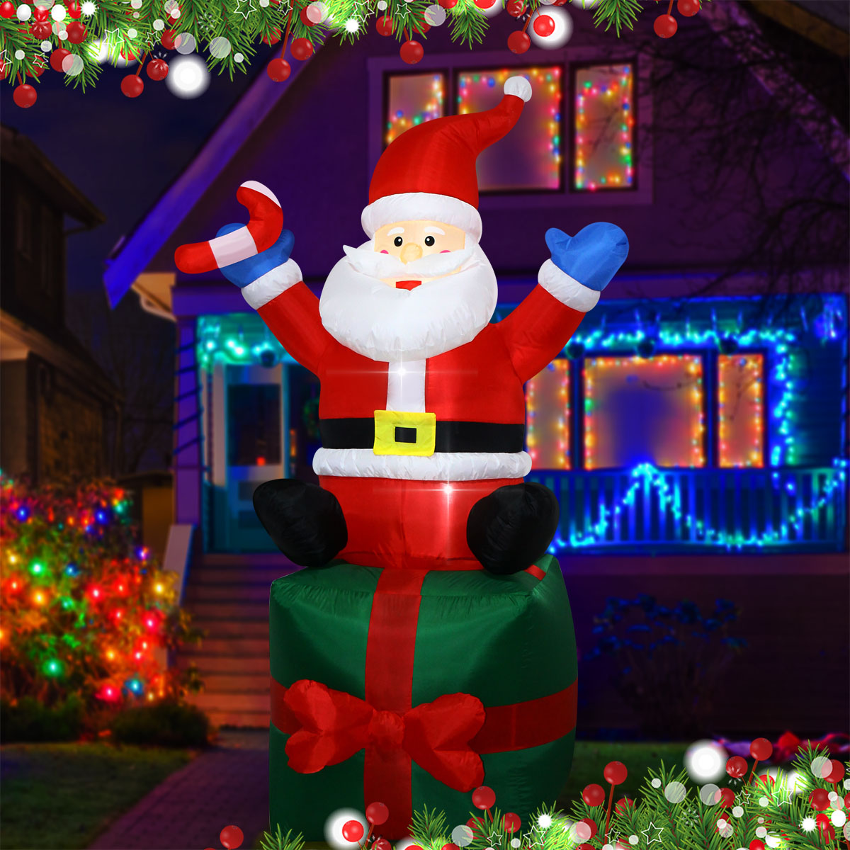 6 FT Christmas Inflatables San - Outdoor Lighting Box 评论和价格