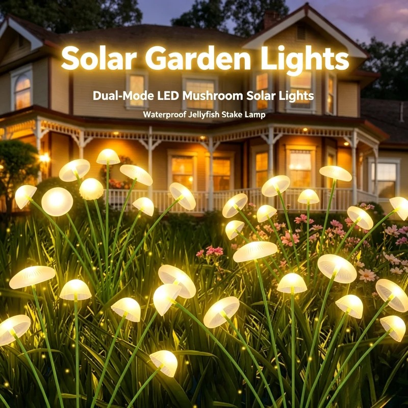 Solar Garden Lights Dual‑Mode  - Outdoor Lighting Jellyfish 评论和价格