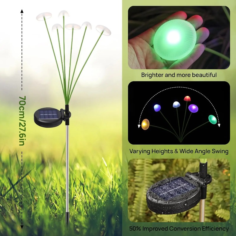 Solar Garden Lights Dual‑Mode  - Outdoor Lighting Jellyfish 评论和价格
