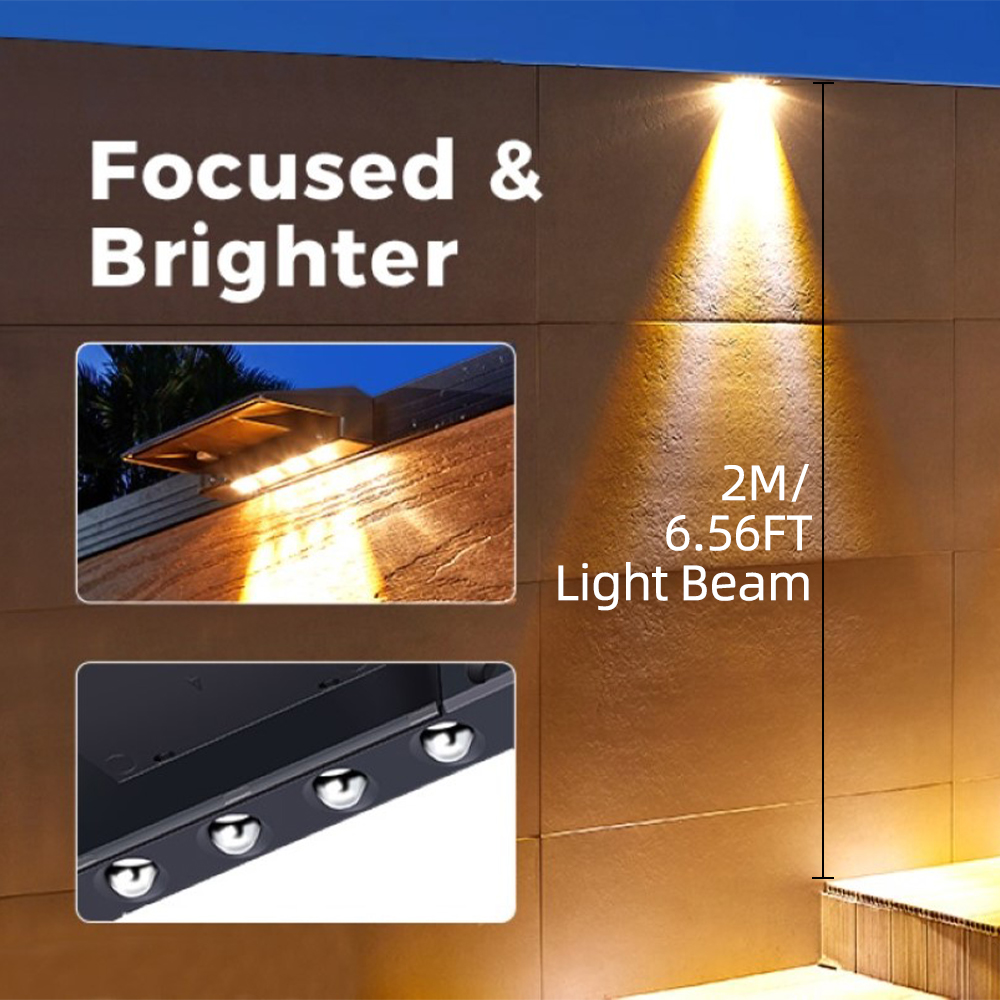 2 Pack Solar Wall Lights 4 LED - Outdoor Lighting Zigbee 评论和价格