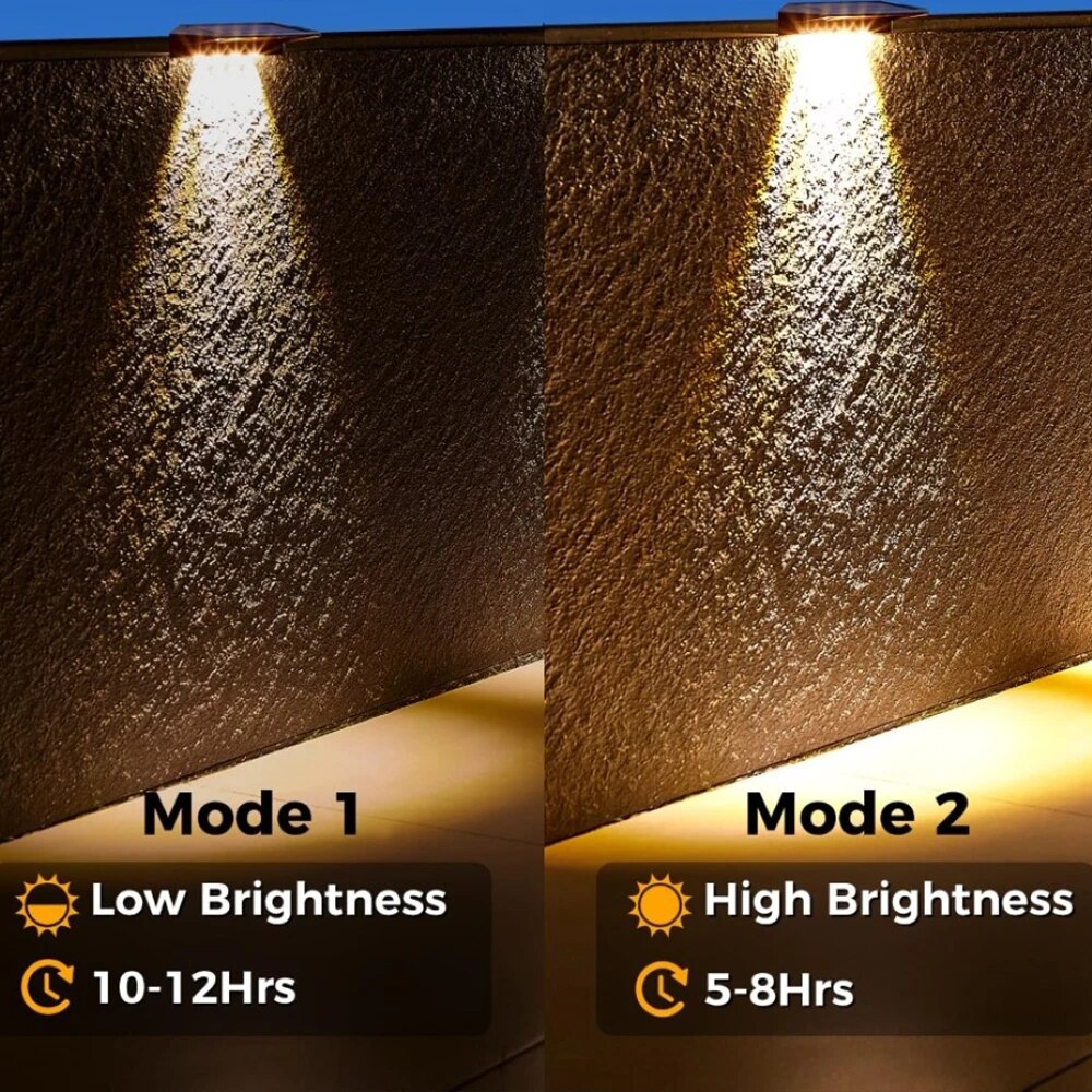 2 Pack Solar Wall Lights 4 LED - Outdoor Lighting Zigbee 评论和价格