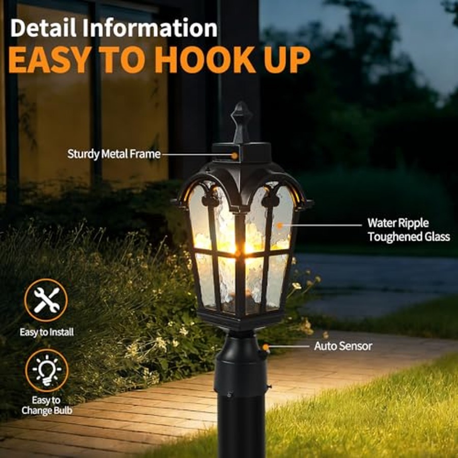 Sensor Outdoor Post Lights Wat - Outdoor Lighting Fixtures 评论和价格