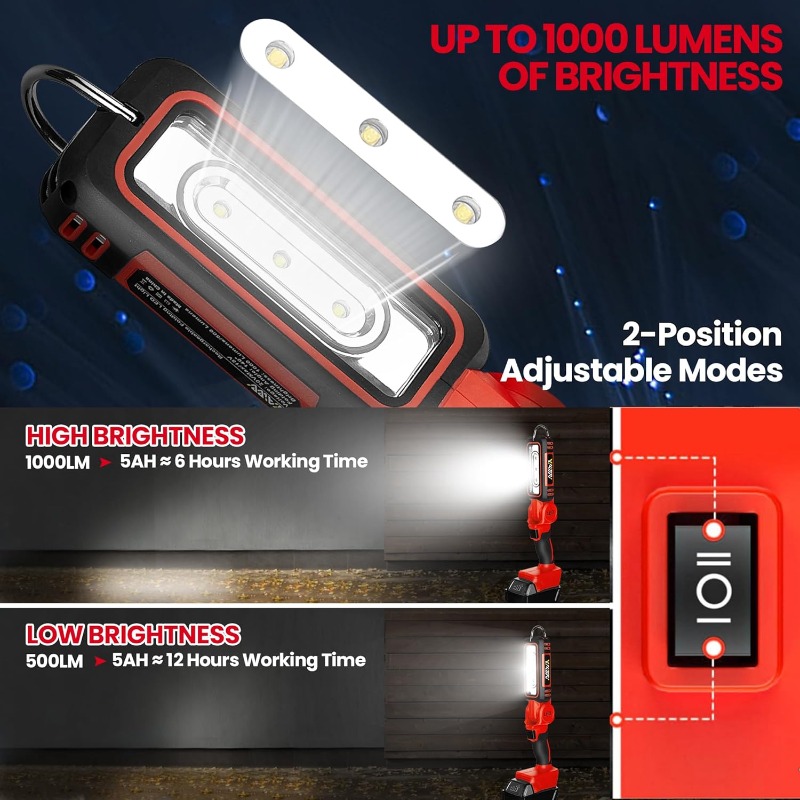 1200lm Cordless LED Work Light - Outdoor Lighting Milwaukee 评论和价格
