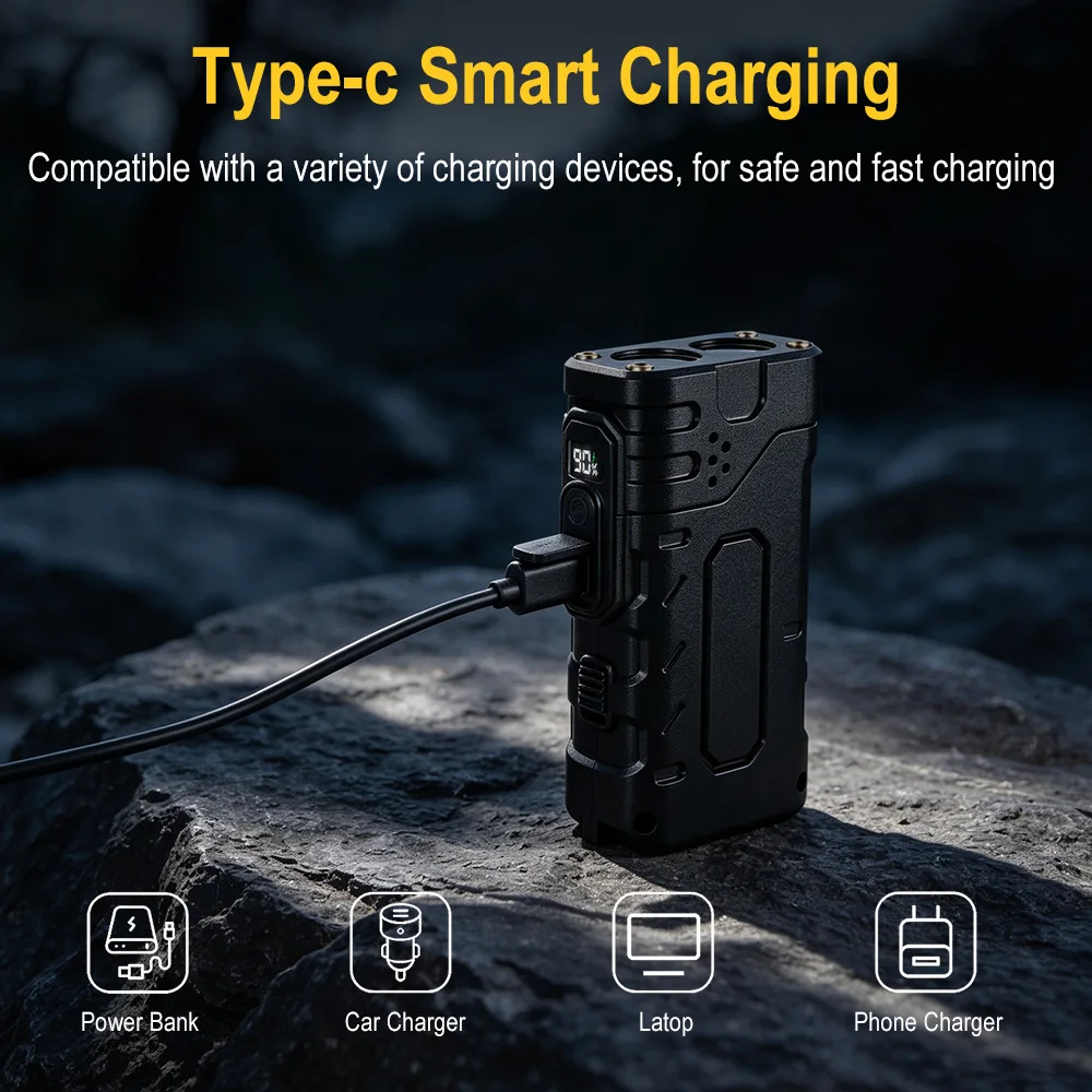 BORUIiT Hand Crank EDC LED Fla - Outdoor Lighting Types 评论和价格