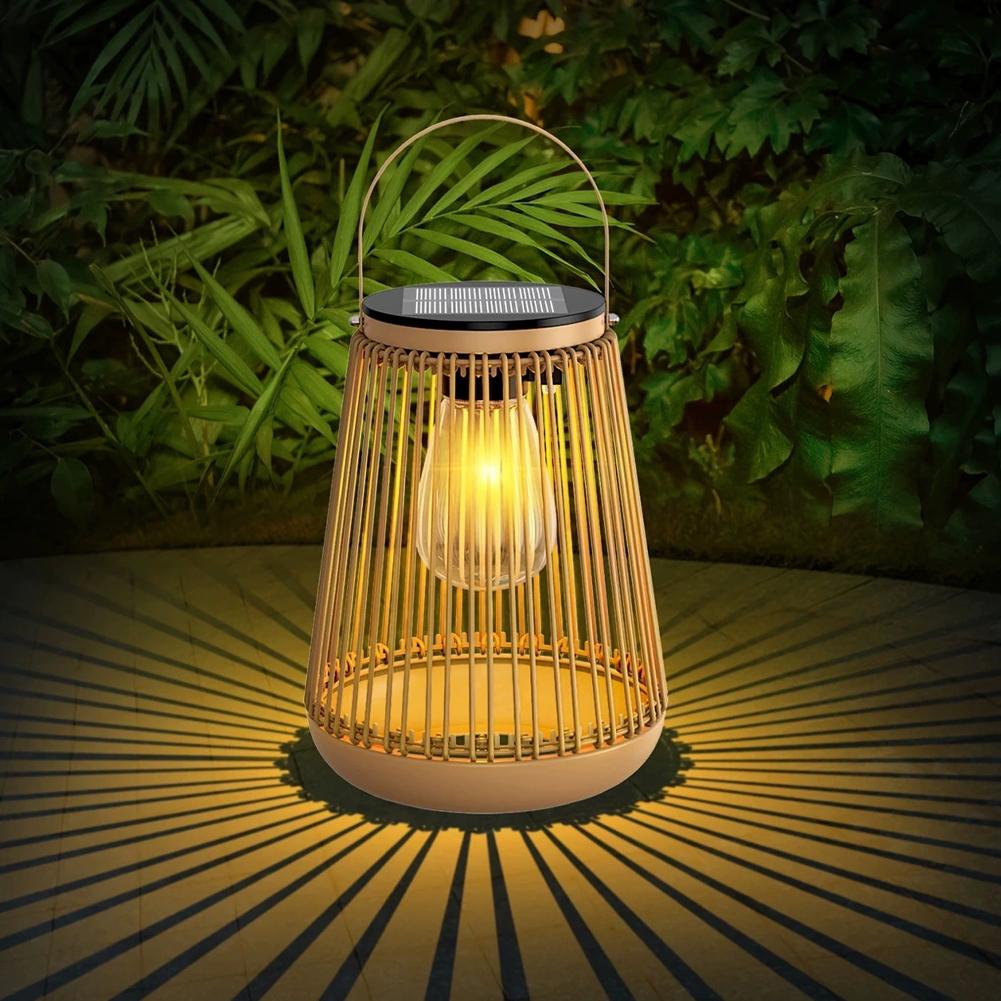 IP65 Waterproof Solar Rattan L - Outdoor Lighting Lanterns 评论和价格