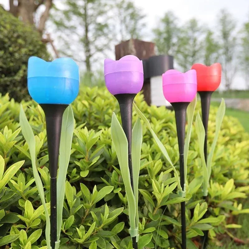 1Pcs Garden Tulip Flower Shape - Outdoor Lighting Youtube 评论和价格