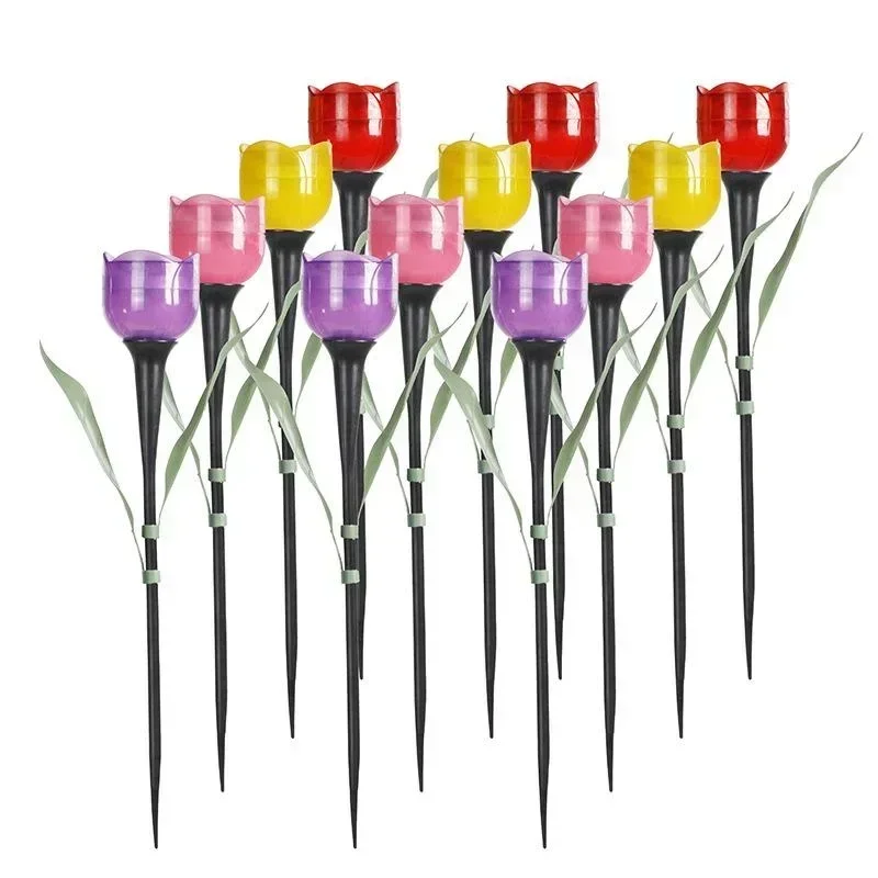 1Pcs Garden Tulip Flower Shape - Outdoor Lighting Youtube 评论和价格