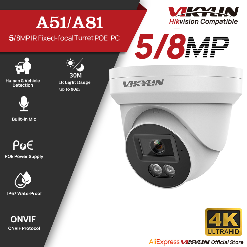VIKYLIN 5/8MP HD IP Security C - Outdoor Lighting No Electricity 评论和价格