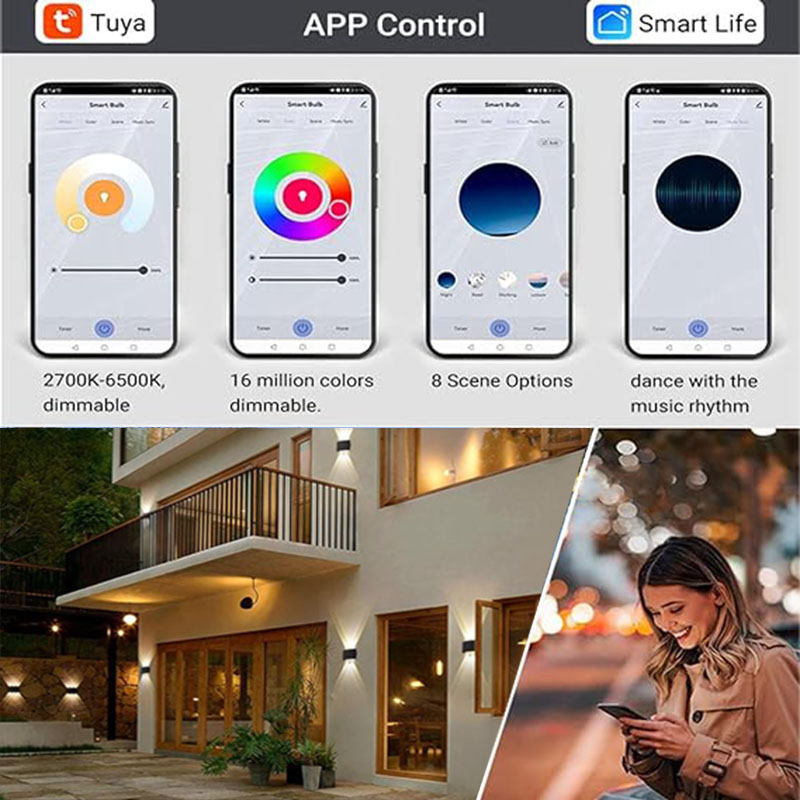 Tuya Up and Down Wall Light Sm - Outdoor Lighting Zigbee 评论和价格