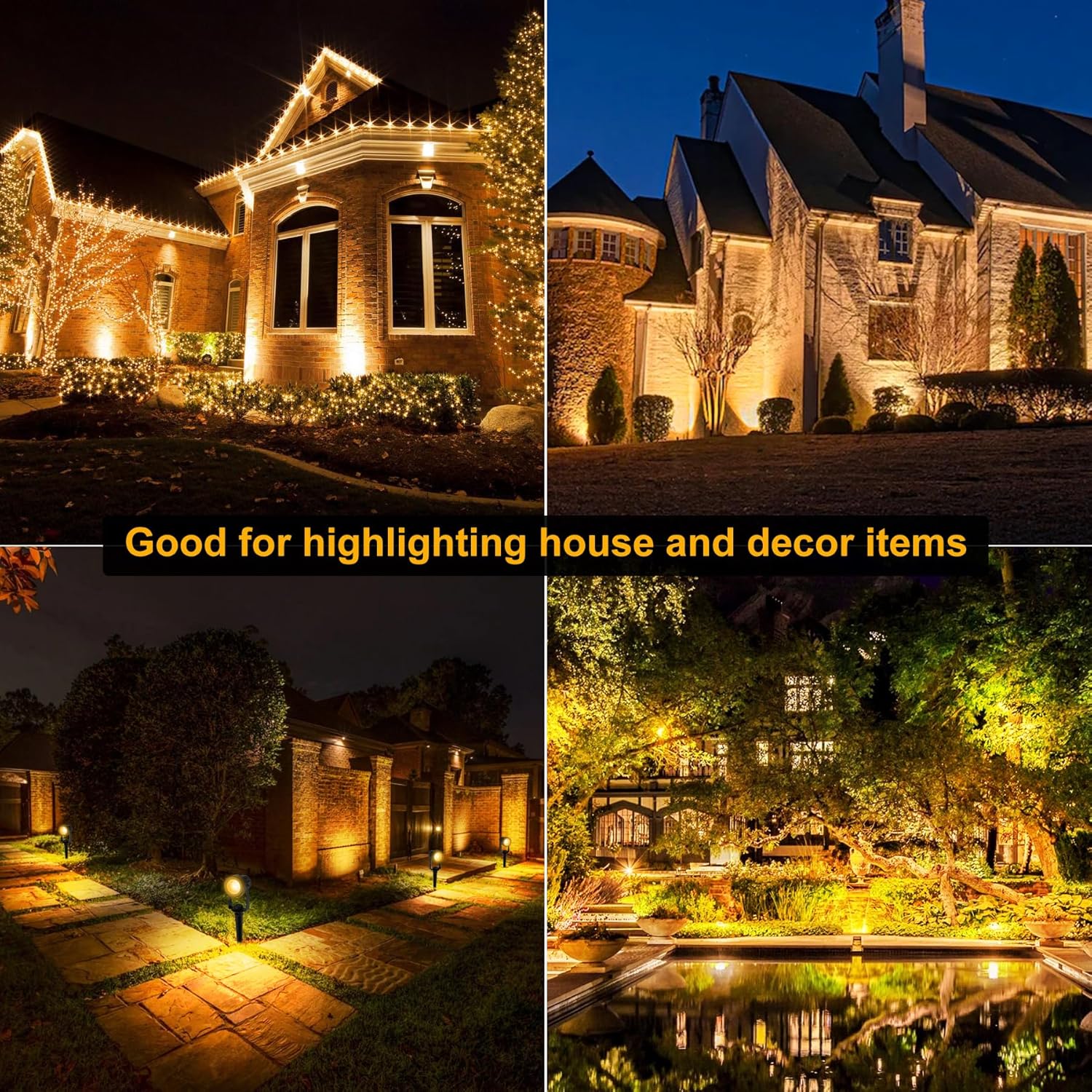 4/6/8LEDS 3000K Outdoor Spotli - Outdoor Lighting Uk 评论和价格