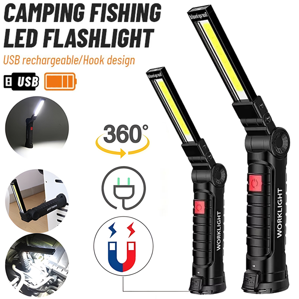 LED COB Flashlight USB Recharg - Outdoor Lighting Types 评论和价格