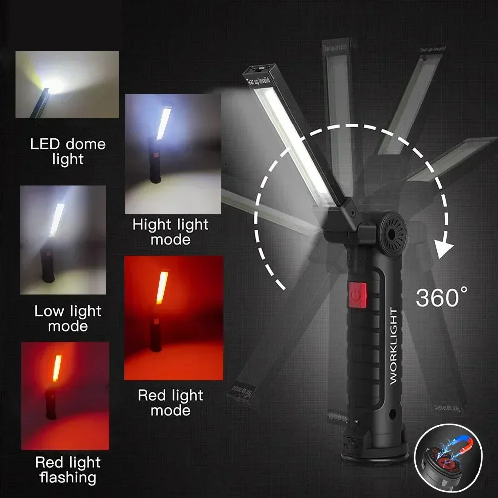 LED COB Flashlight USB Recharg - Outdoor Lighting Types 评论和价格