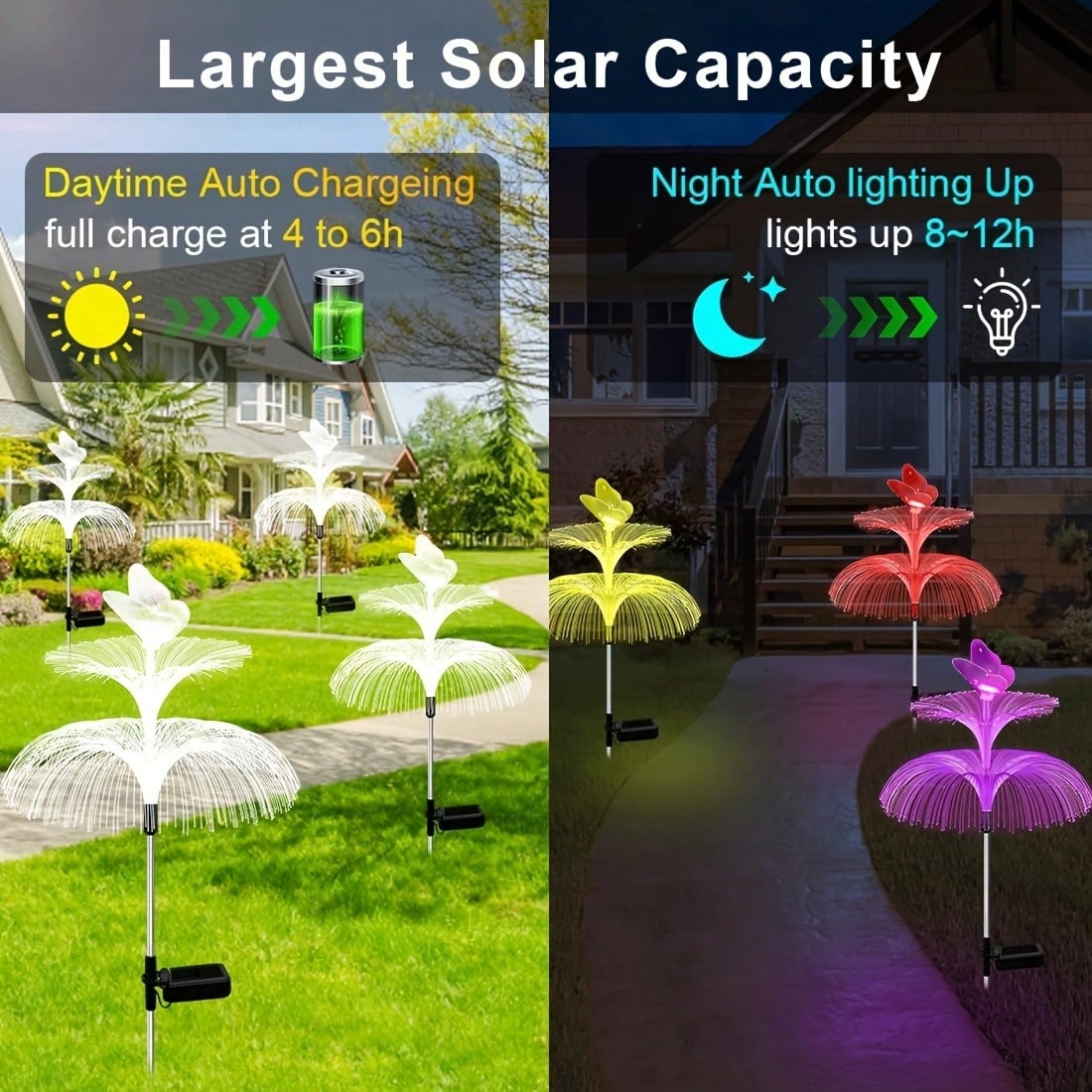 2pcs Solar Powered Jellyfish G - Outdoor Lighting Jellyfish 评论和价格
