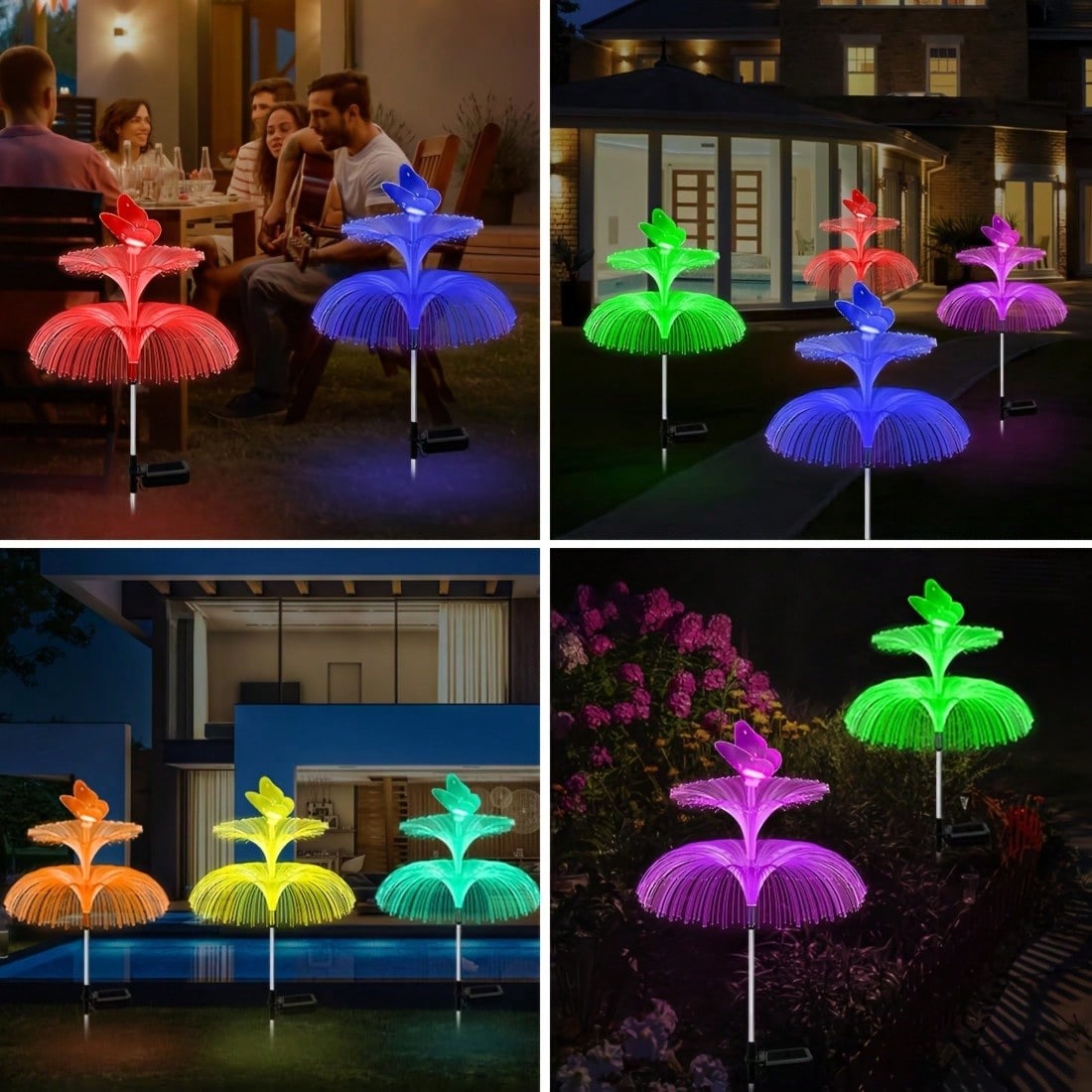 2pcs Solar Powered Jellyfish G - Outdoor Lighting Jellyfish 评论和价格