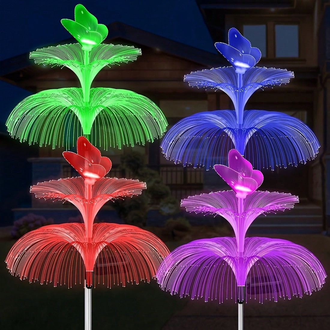 2pcs Solar Powered Jellyfish G - Outdoor Lighting Jellyfish 评论和价格