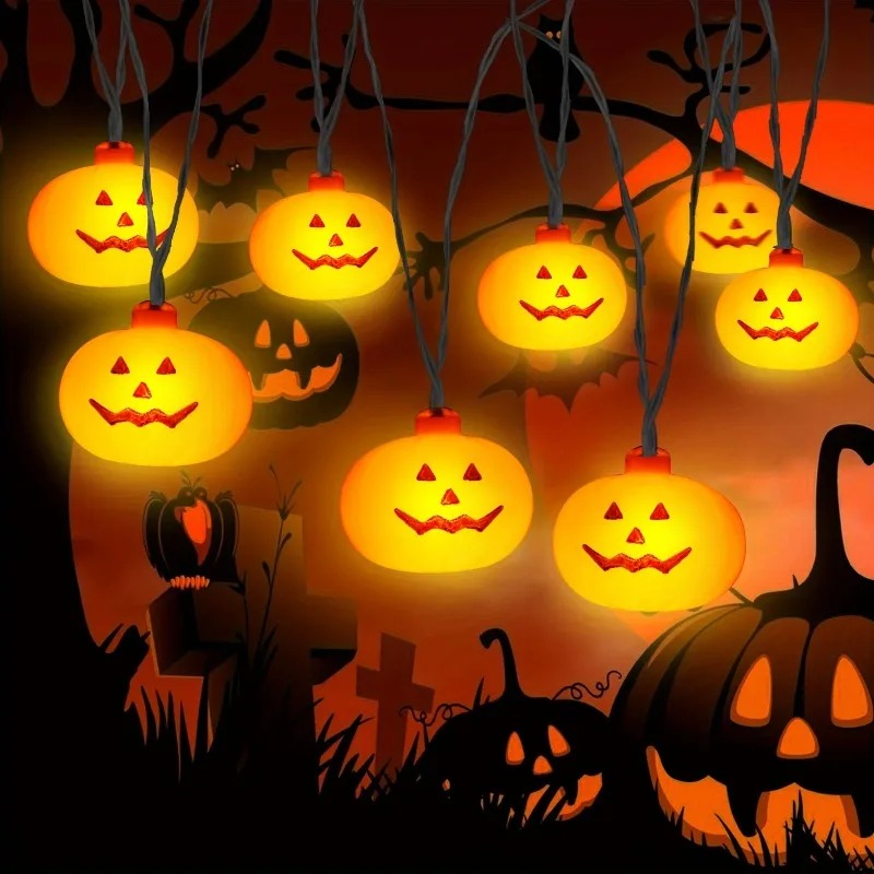 Pumpkin Halloween String Light - Outdoor Lighting Lanterns 评论和价格