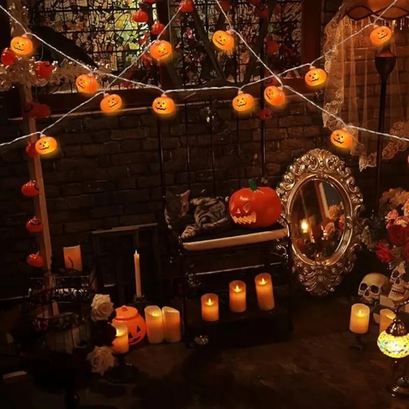 Pumpkin Halloween String Light - Outdoor Lighting Lanterns 评论和价格