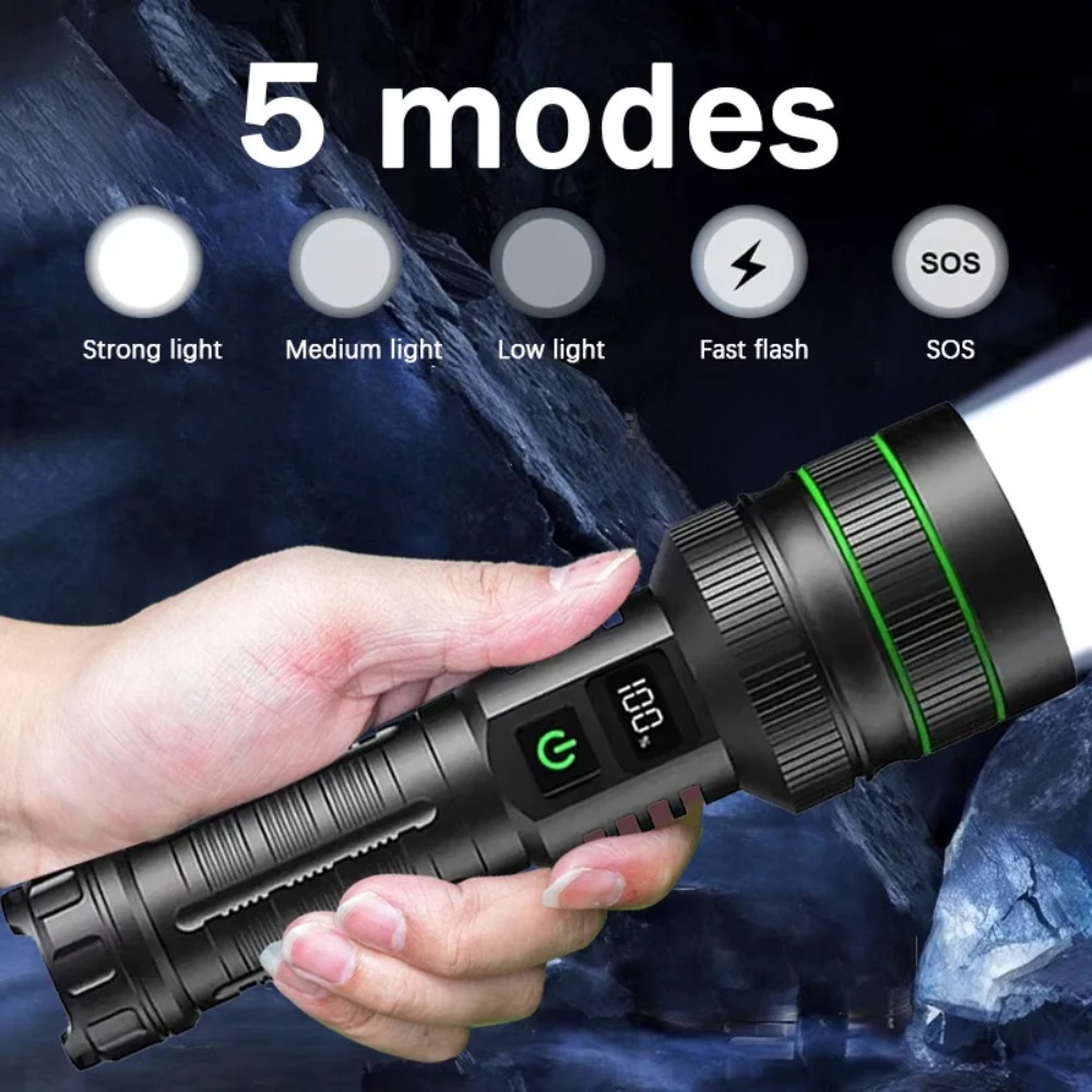 Powerful LED Flashlight Zoomab - Outdoor Lighting Types 评论和价格