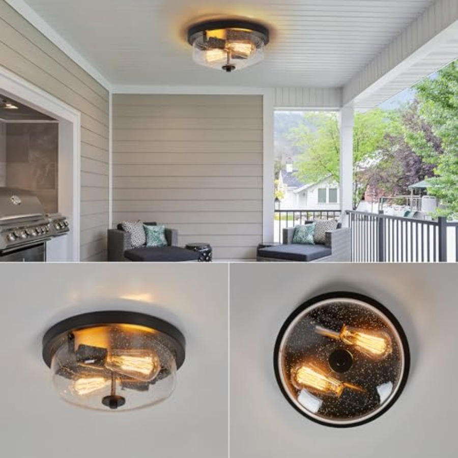Flush Mount Ceiling Light Farm - Outdoor Lighting Fixtures 评论和价格